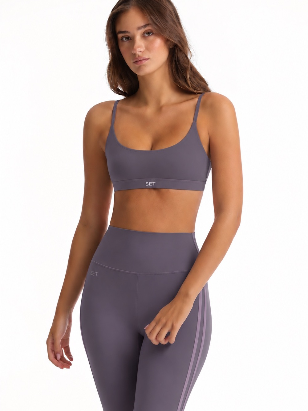 SET Active Airluxe Sports Bra Purple Size Medium